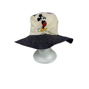 Vintage Disney Hat Mickey Mouse Sun Beach Cap Mesh One Size Adults Bucket Womens